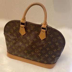 Authentic Louis Vuitton Alma Shoulder Bag PM Brown
